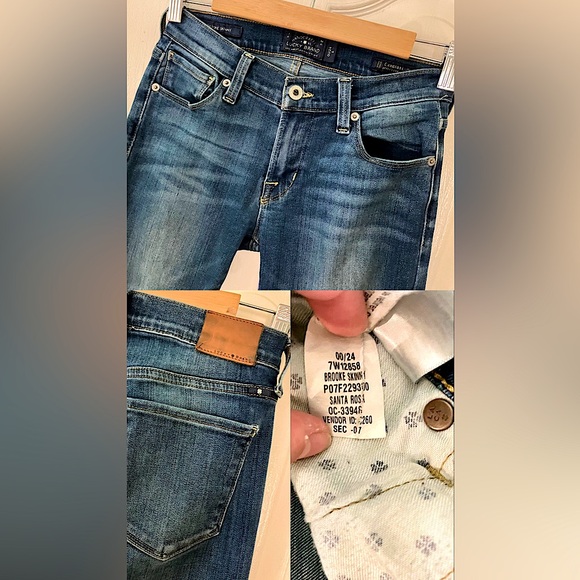 Lucky Brand Womens Blue Fade Denim Brooke Skinny Jeans + White Button Up Shirt - Picture 14 of 16